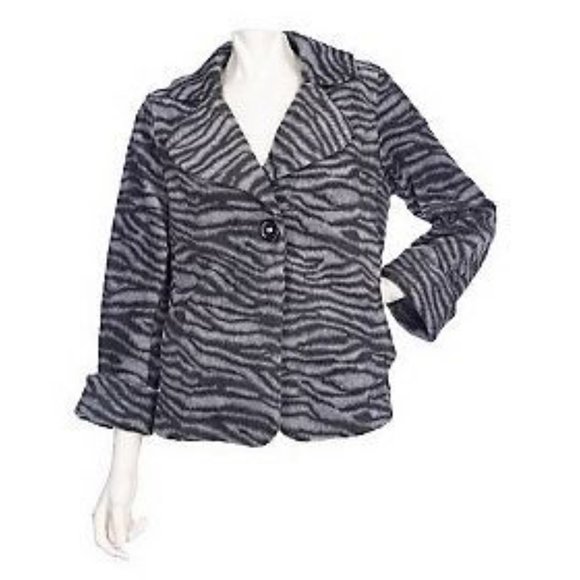 Susan Graver Soft&Warm Animal Print Fleece Jacket - Picture 8 of 8